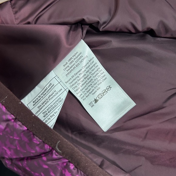 EDDIE BAUER Womens Small Purple/Pink EB700 DOWN PUFFER VEST Winter Jacket Coat‎ - Picture 8 of 8